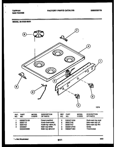 Cooktop parts