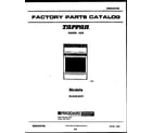 Tappan 30-2242-23-01 cover page diagram