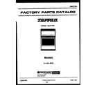 Tappan 37-1039-23-05 cover page diagram