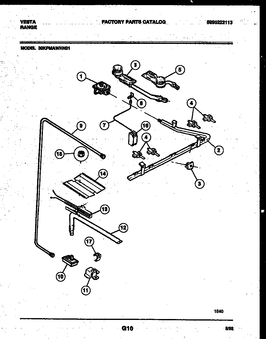 BURNER, MANIFOLD AND GAS CONTROL