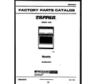 Tappan 30-3352-00-01 cover page diagram