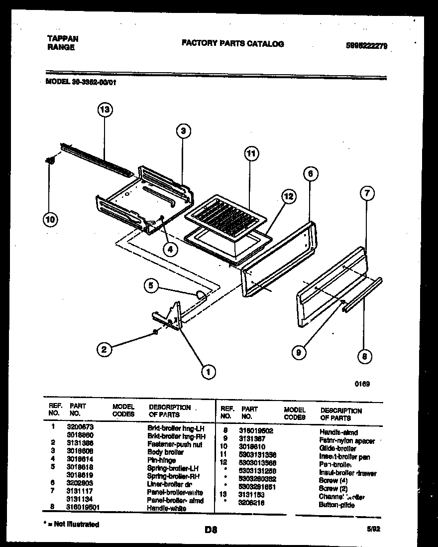 BROILER DRAWER PARTS