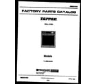 Tappan 11-4989-00-03 cover page- text only diagram