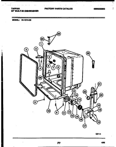 Tub and frame parts