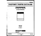 Tappan 61-1042-10-00 cover sheet diagram