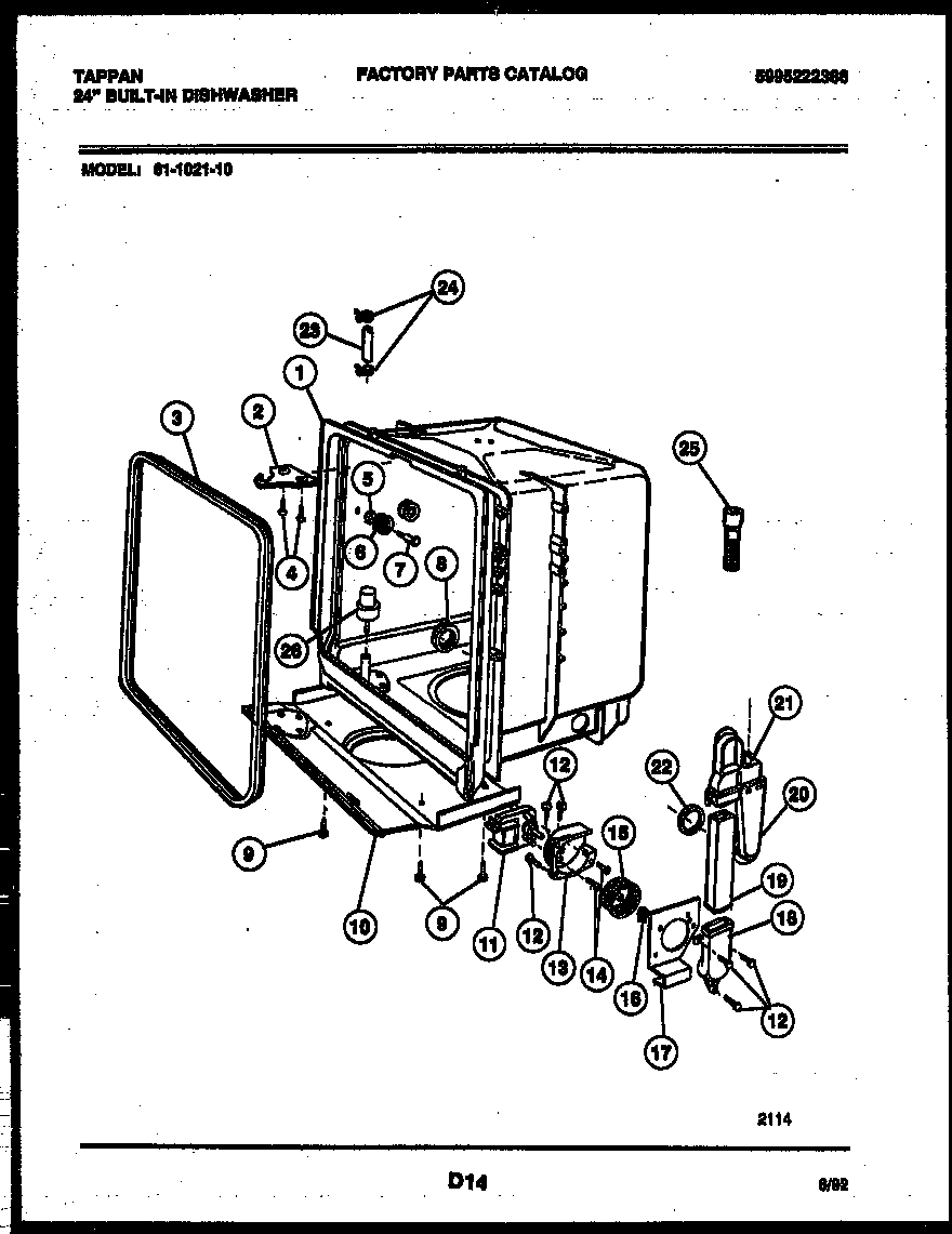 Tub and frame parts