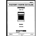 Tappan 30-3979-23-08 cover page diagram