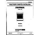 Tappan 32-2642-00-01 cover page diagram