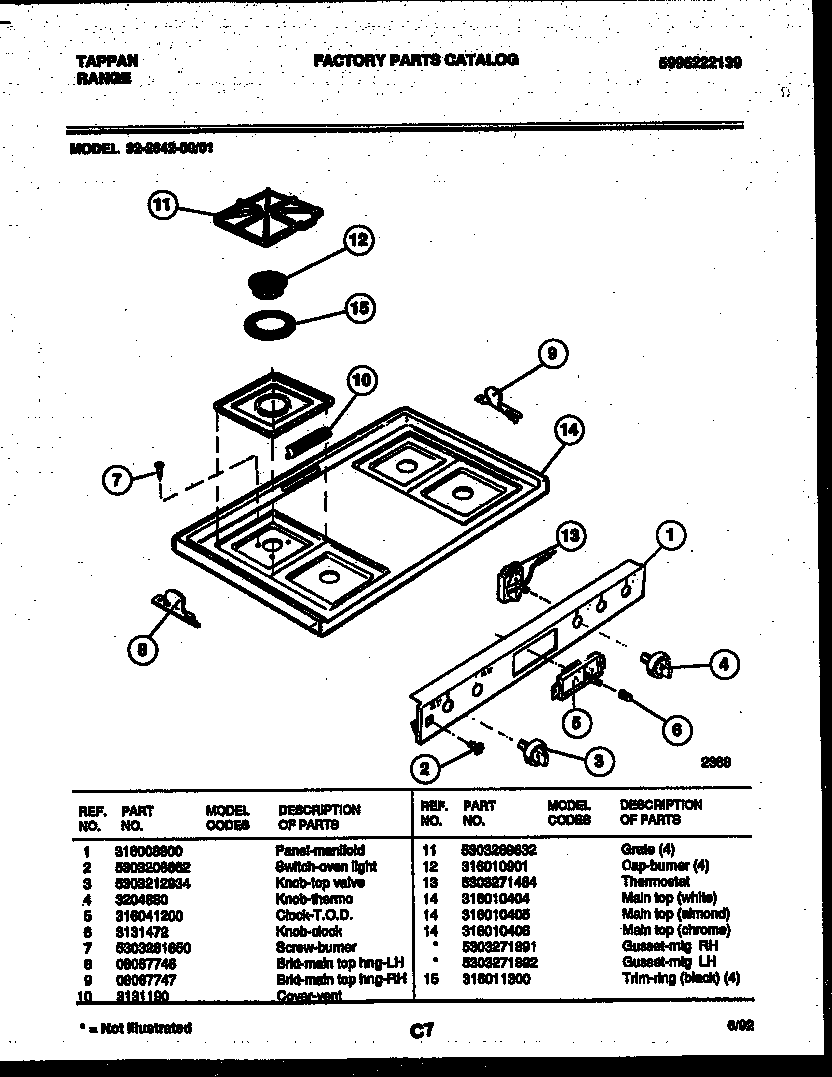 Cooktop parts