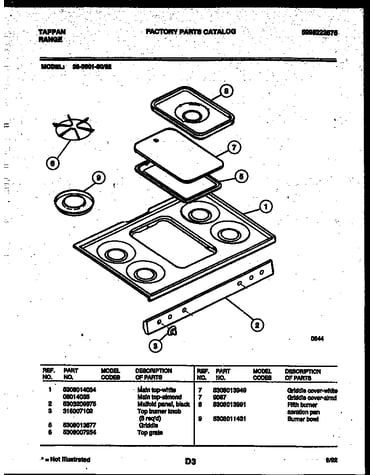 Cooktop parts