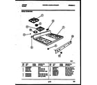 Tappan 30-3982-00-01 cooktop parts diagram
