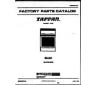 Tappan 30-2759-00-06 cover page diagram