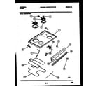Frigidaire CE300SP2W1 cooktop and broiler parts diagram