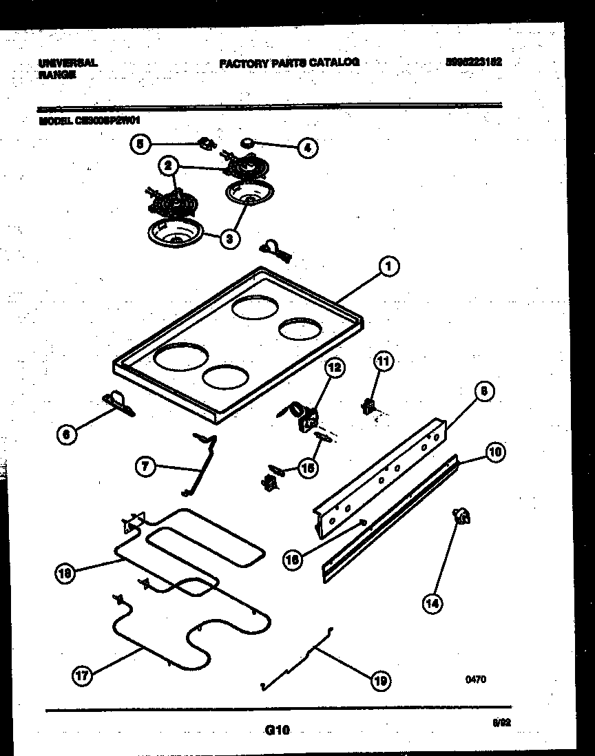Cooktop and broiler parts