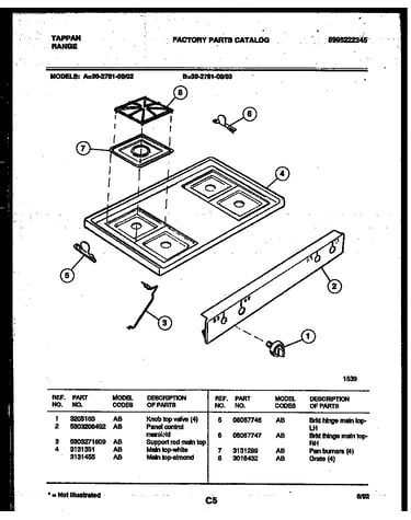 Cooktop parts