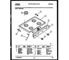 Tappan CP303VP2W1 cooktop parts diagram