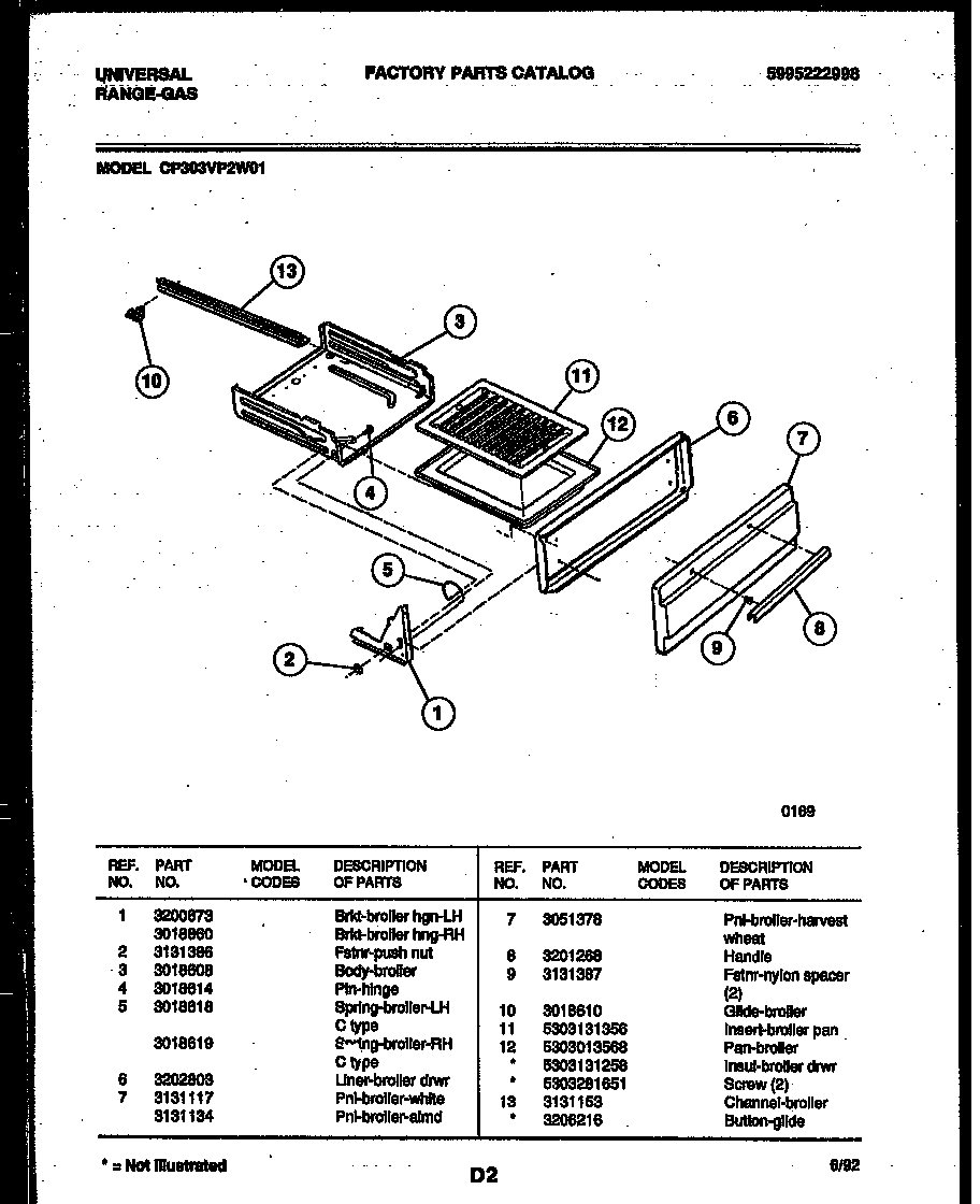 BROILER DRAWER PARTS