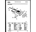 Kelvinator CP303VP2D1 broiler drawer parts diagram