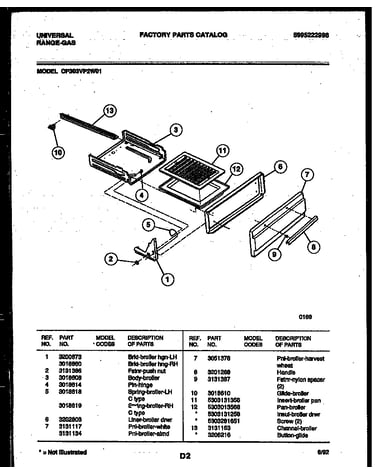 Broiler drawer parts