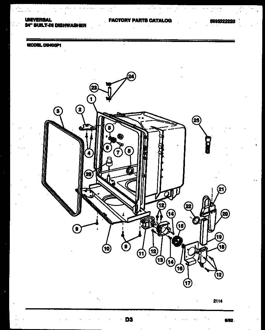 TUB AND FRAME PARTS