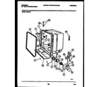 Kelvinator DB400PW1 tub and frame parts diagram