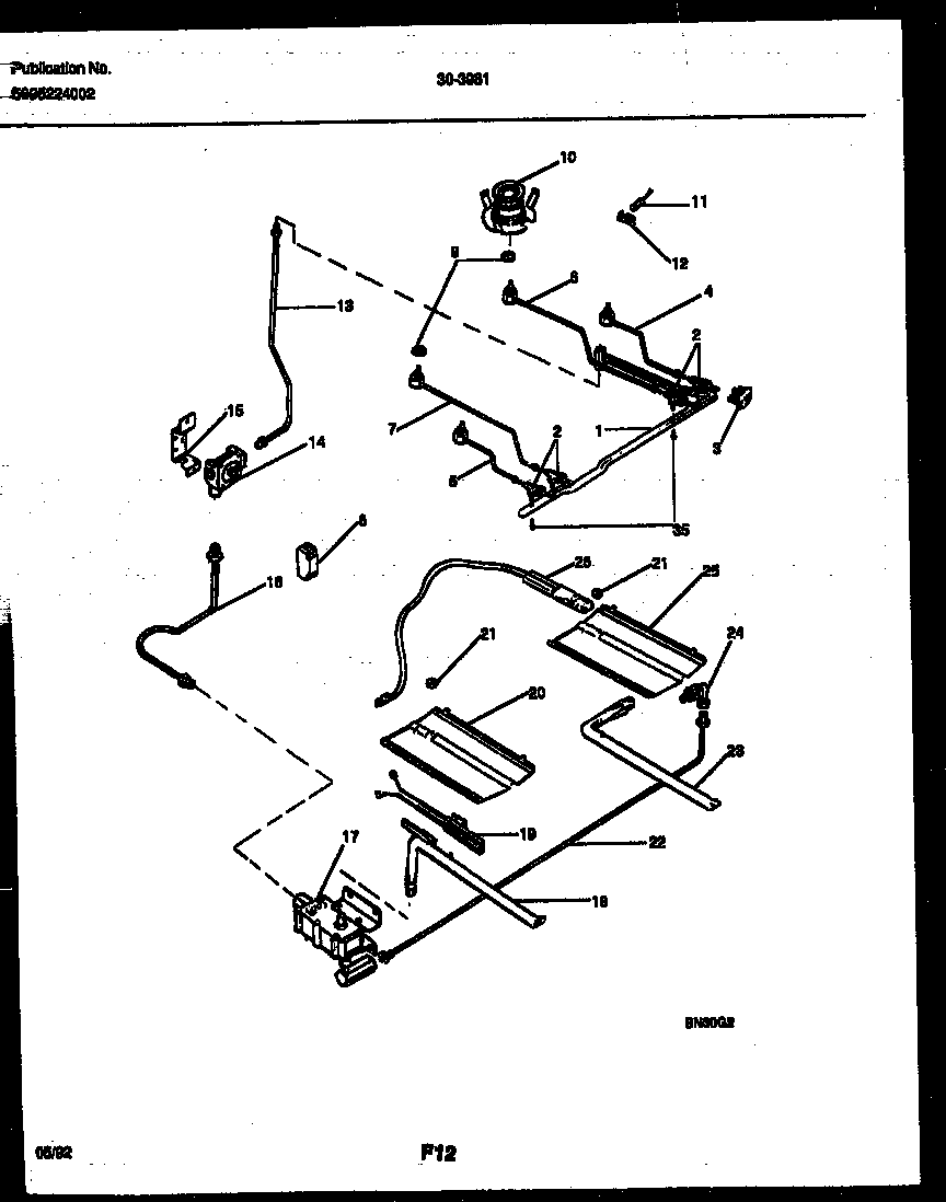 Burner, manifold and gas control
