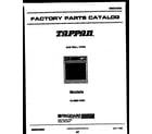 Tappan 12-4980-00-04 cover page diagram