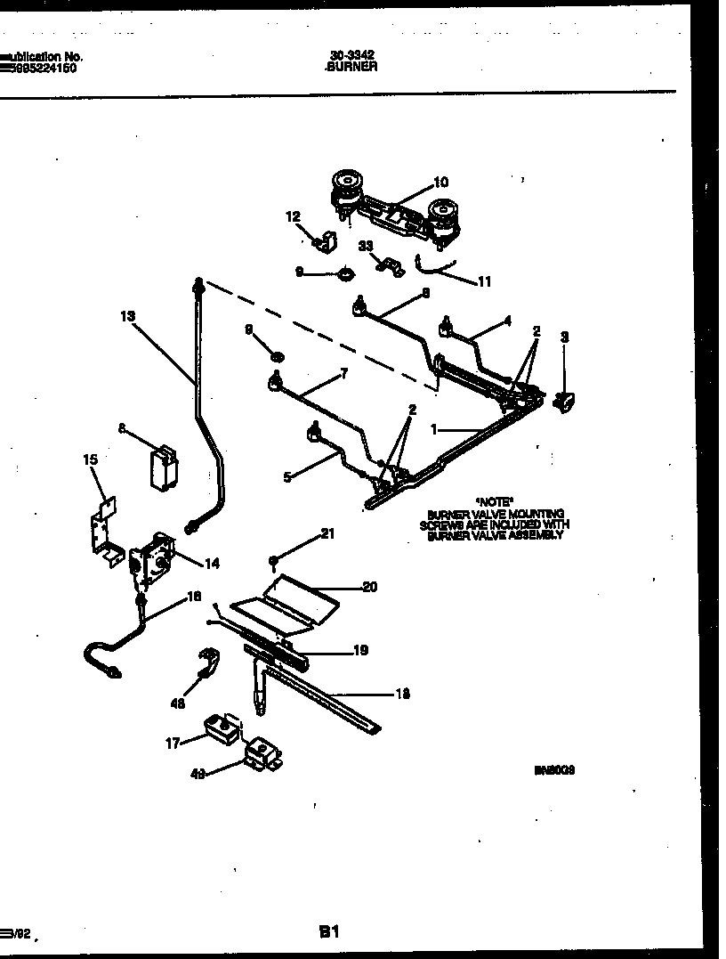 BURNER, MANIFOLD AND GAS CONTROL