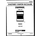 Tappan 36-3281-00-02 cover page diagram