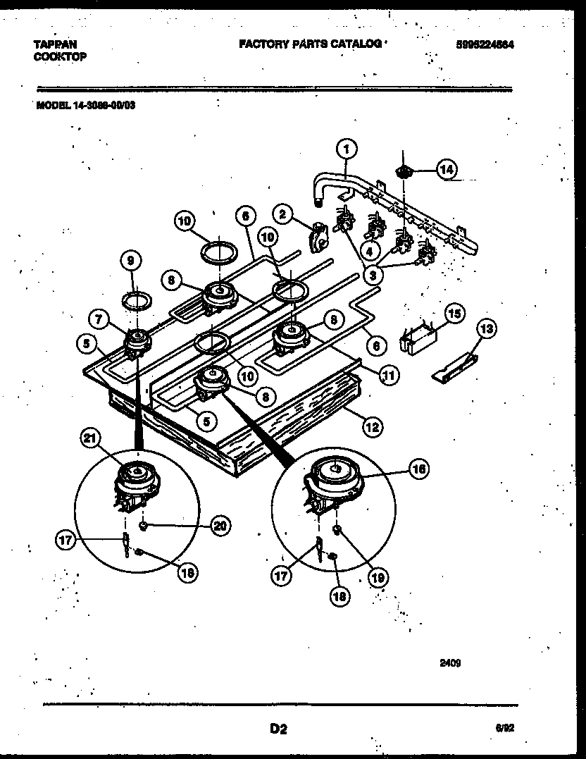 BURNER, MANIFOLD AND GAS CONTROL