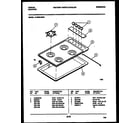 Tappan 14-3028-00-02 cooktop parts diagram
