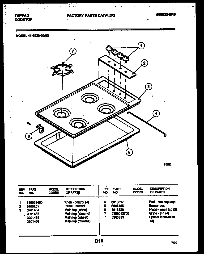 Cooktop parts