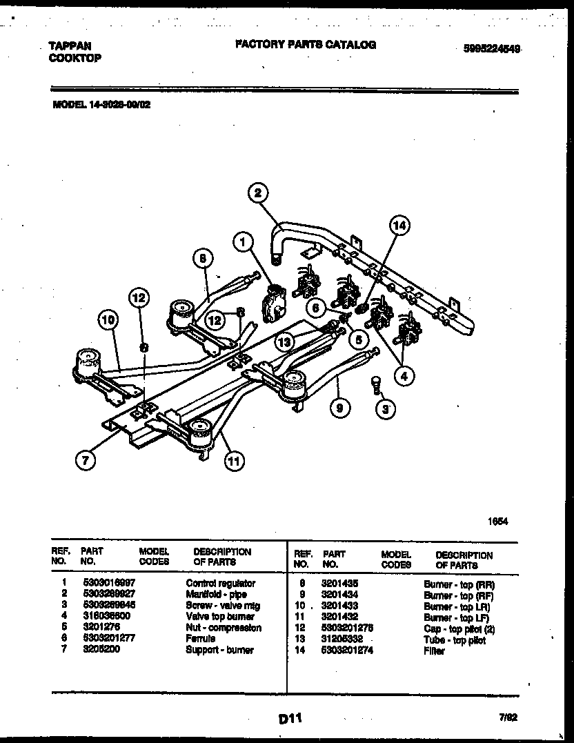 Burner, manifold and gas control