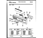 Tappan 61-1092-10-00 console and control parts diagram