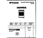 Tappan 30-3152-00-01 cover page diagram