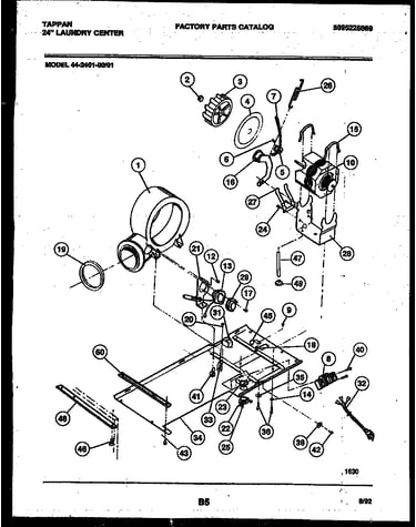 Dryer motor, blower and belt