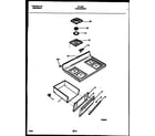 Tappan 30-4382-23-01 cooktop and drawer parts diagram