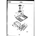 Tappan 30-4942-23-01 cooktop and drawer parts diagram