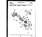 Tappan 49-2551-00-01 blower and drive parts diagram