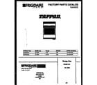 Tappan 30-3882-23-01 cover page diagram