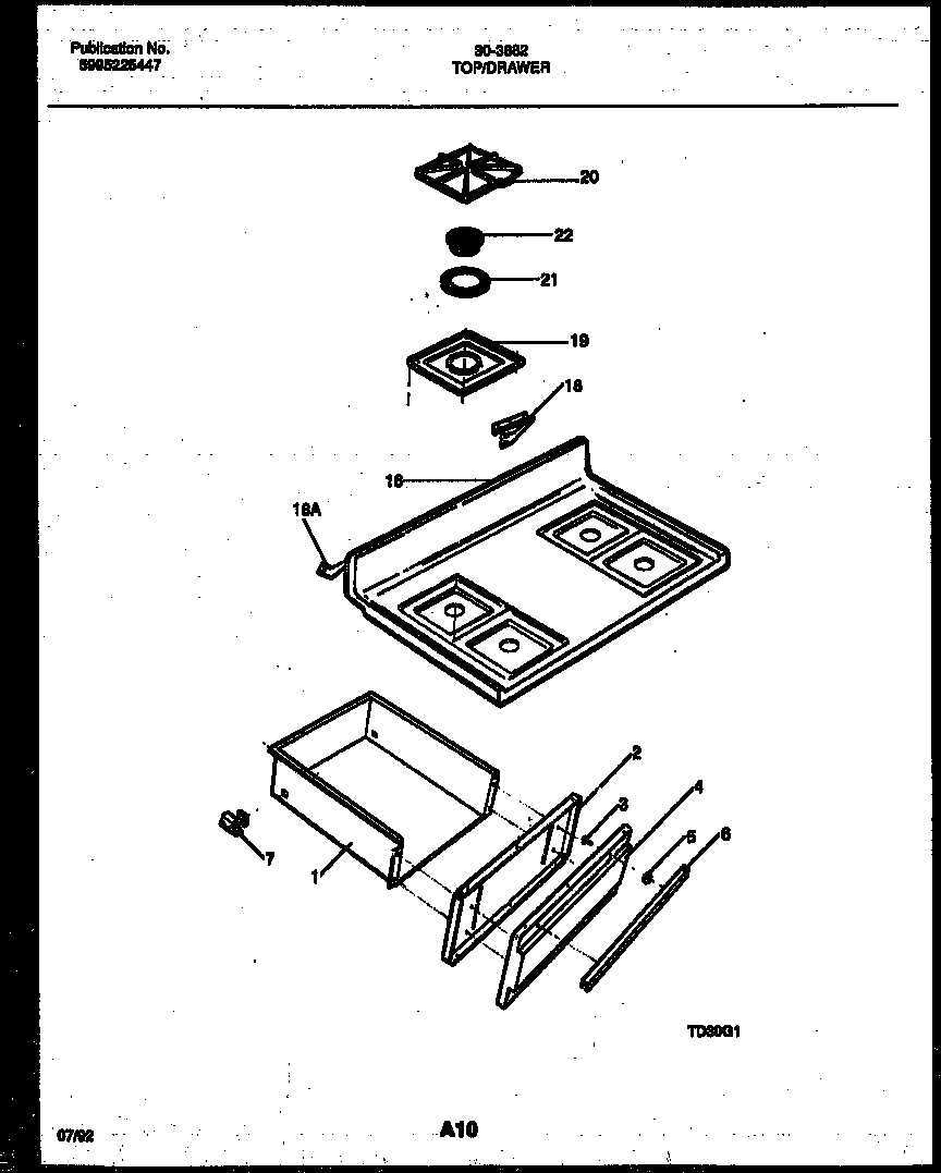 COOKTOP AND DRAWER PARTS