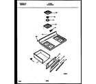 Tappan 30-3882-00-01 cooktop and drawer parts diagram