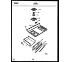 Tappan 30-4282-00-01 cooktop and drawer parts diagram