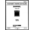 Tappan 12-3699-00-04 cover page diagram