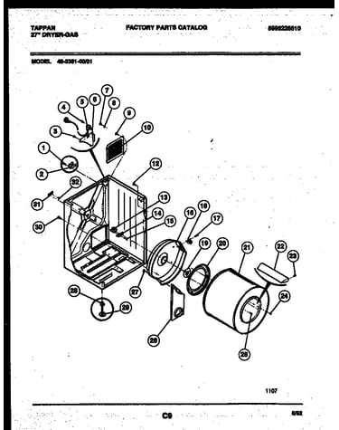 Cabinet and component parts