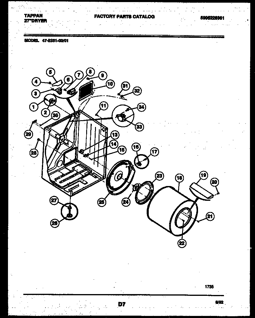 Cabinet and component parts