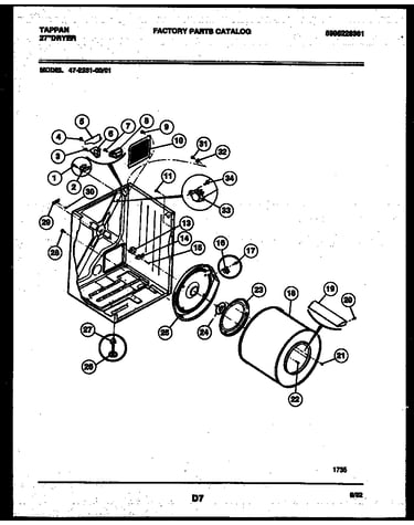 Cabinet and component parts