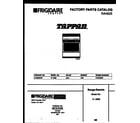 Tappan 31-2862-00-01 cover page diagram