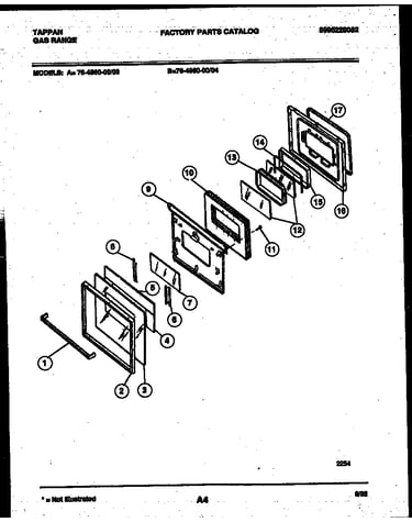 Lower oven door parts