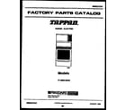 Tappan 77-4950-23-04 cover page diagram
